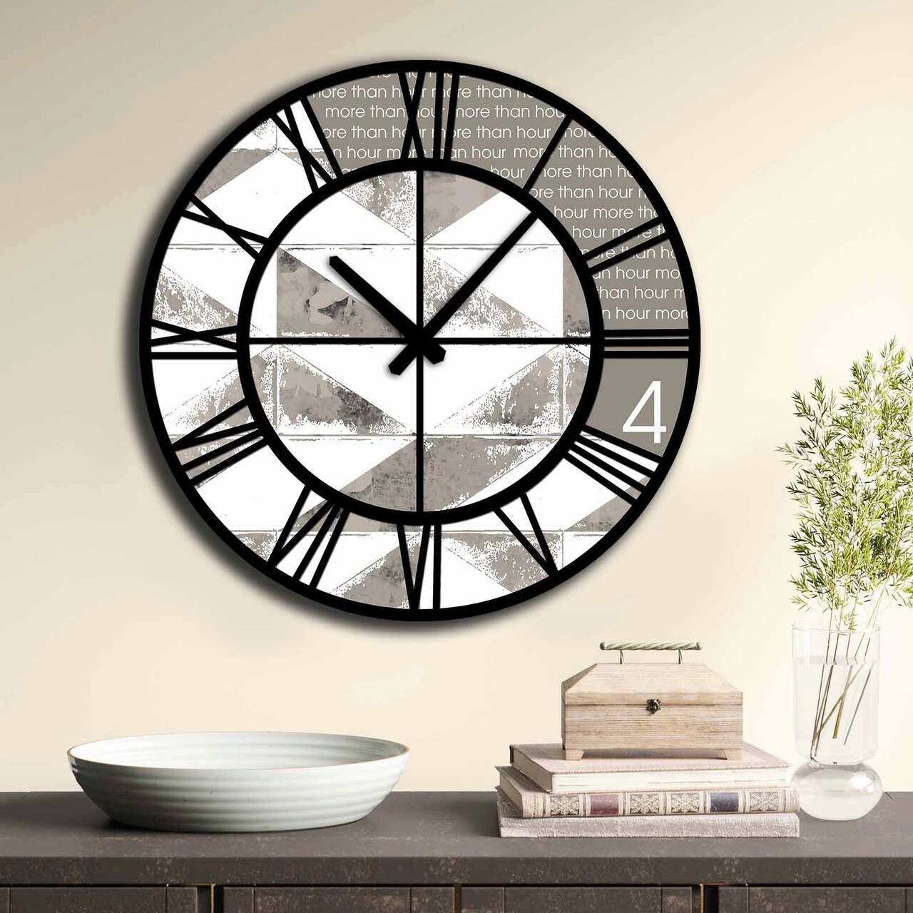 Ceas de perete, 5050MS-026, ø50 cm, Multicolor - imagine 3